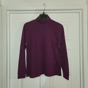 LL BEAN Mock-Turtleneck All-Cotton Women's Regular